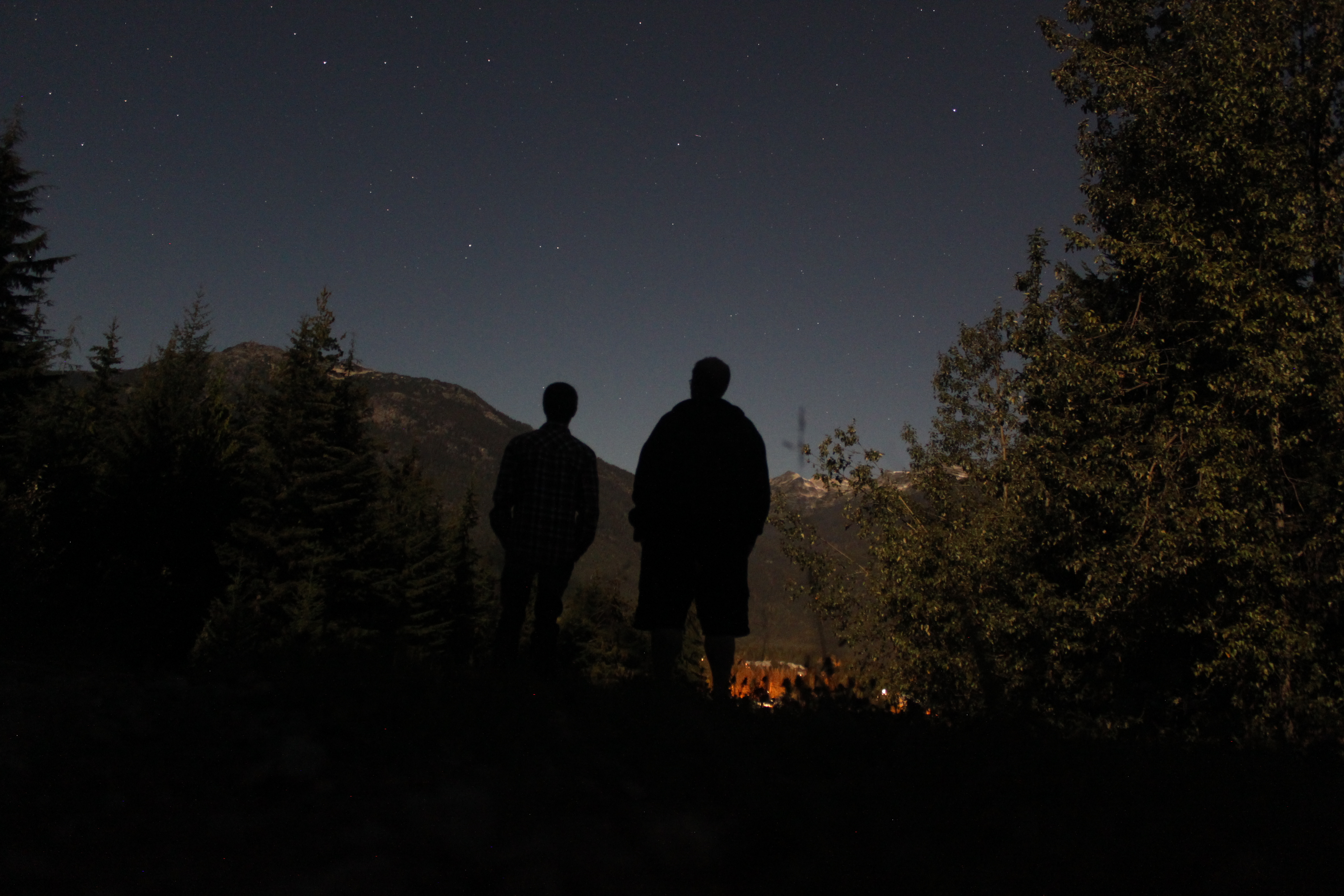 Hanging out under the full moon on Blackcomb staff hill in Whistler, British Columbia.